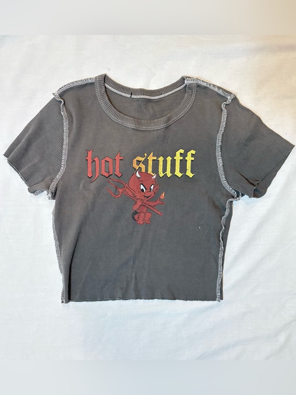 Kids Gray 'Hot Stuff' Graphic Tee